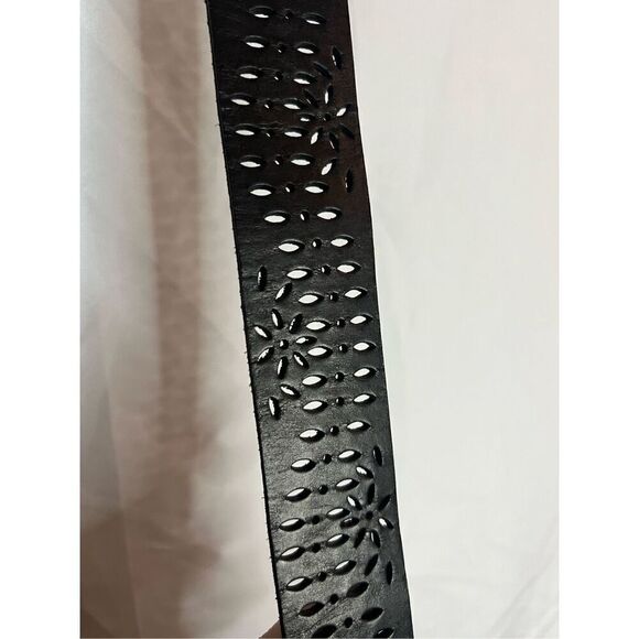 Aeropostale Dark Brown 100% Leather Belt Size Large Woman’s - Picture 2 of 9